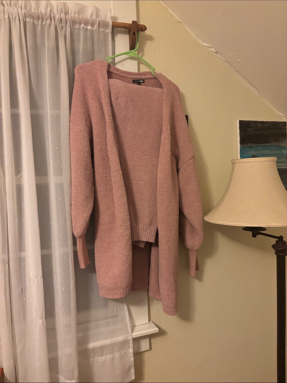 Cozy Open-Front Women's Sweater Cardigan — Dusty Rose